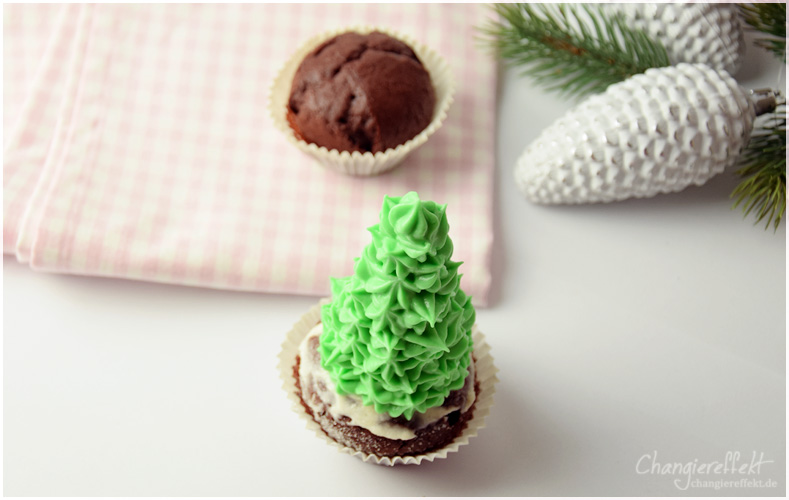 Weihnachtsbaum-Cupcakes-Rezept